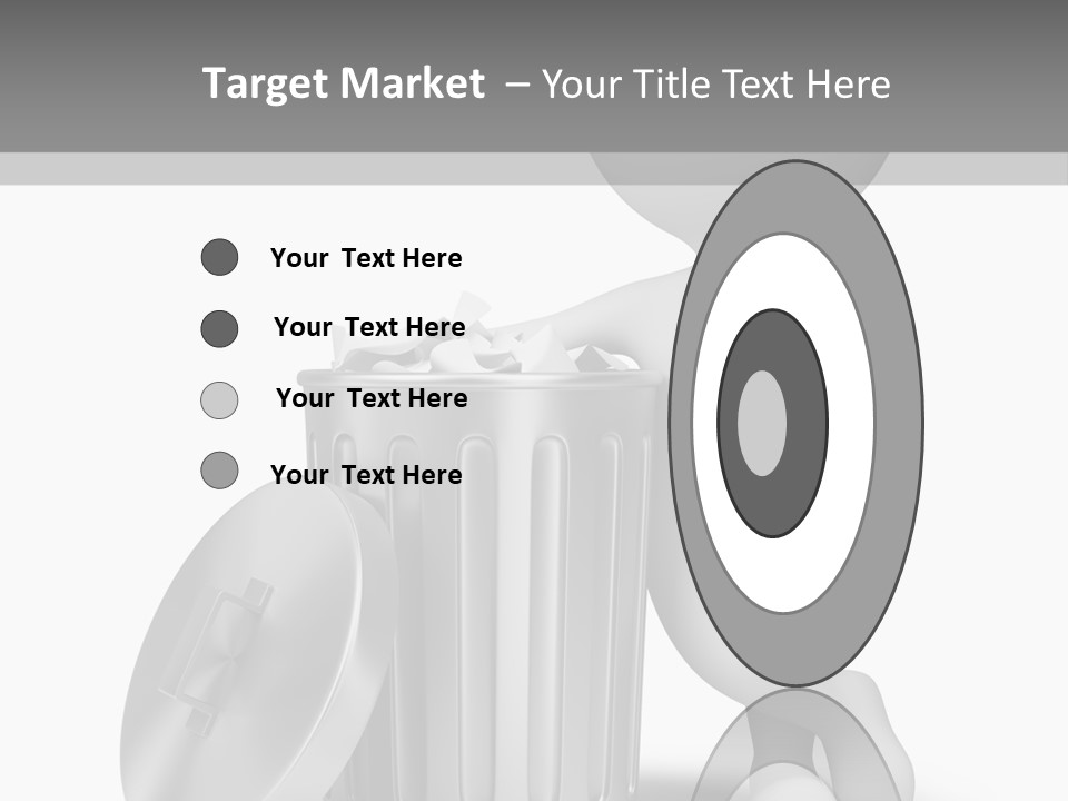 Utilize Garbage Basket PowerPoint Template