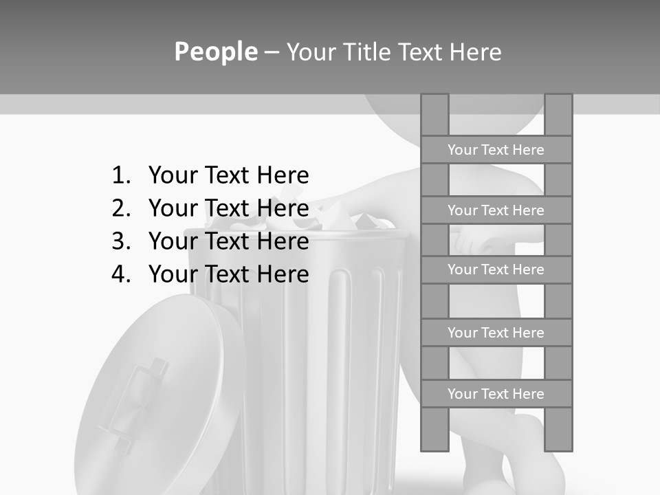 Utilize Garbage Basket PowerPoint Template