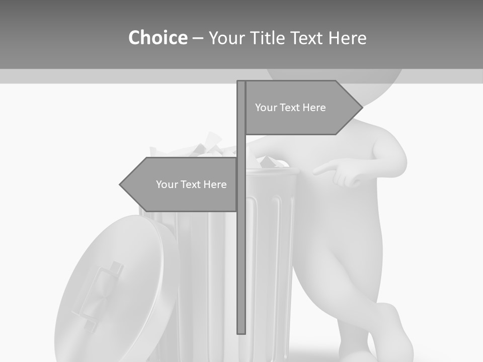 Utilize Garbage Basket PowerPoint Template