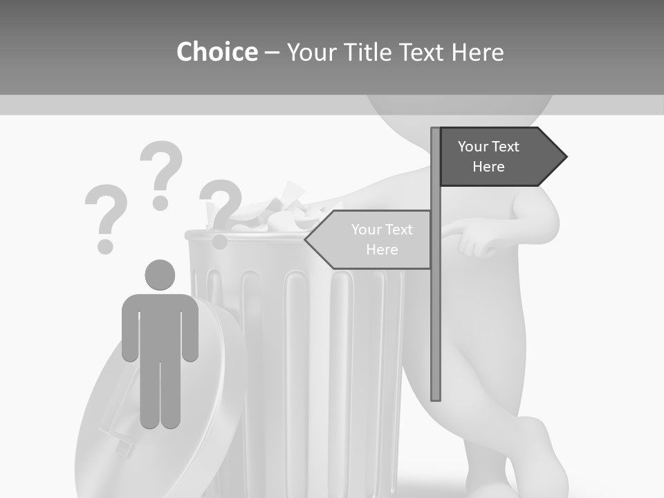 Utilize Garbage Basket PowerPoint Template