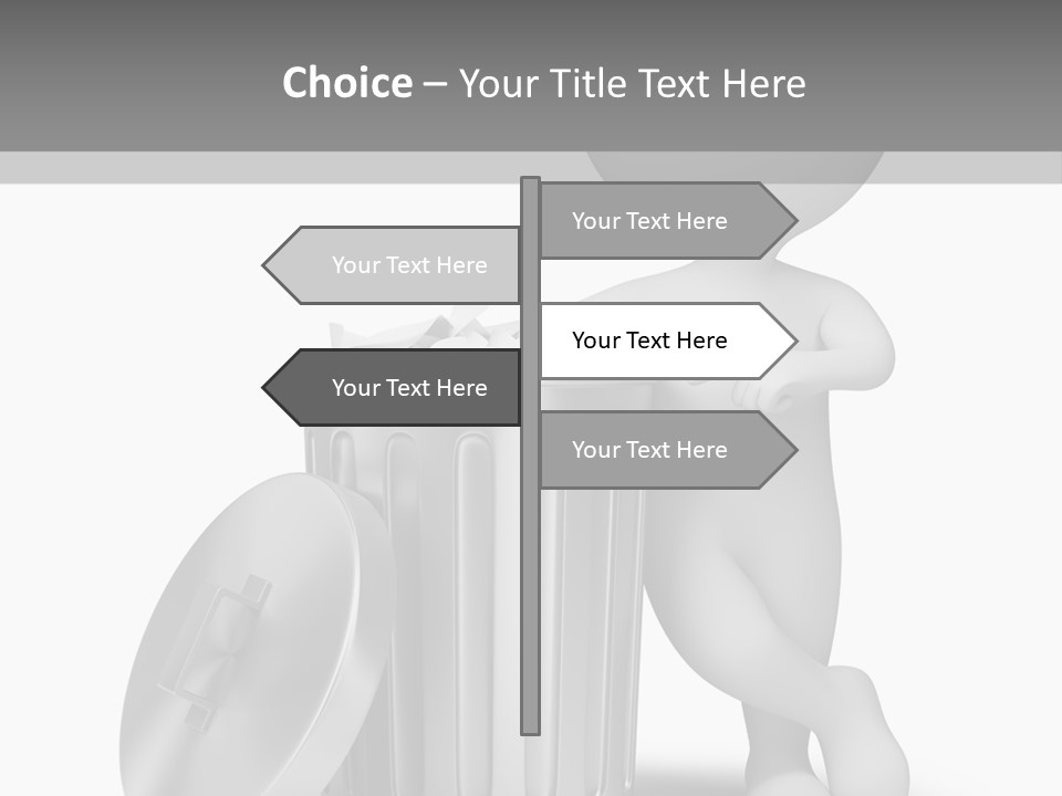 Utilize Garbage Basket PowerPoint Template