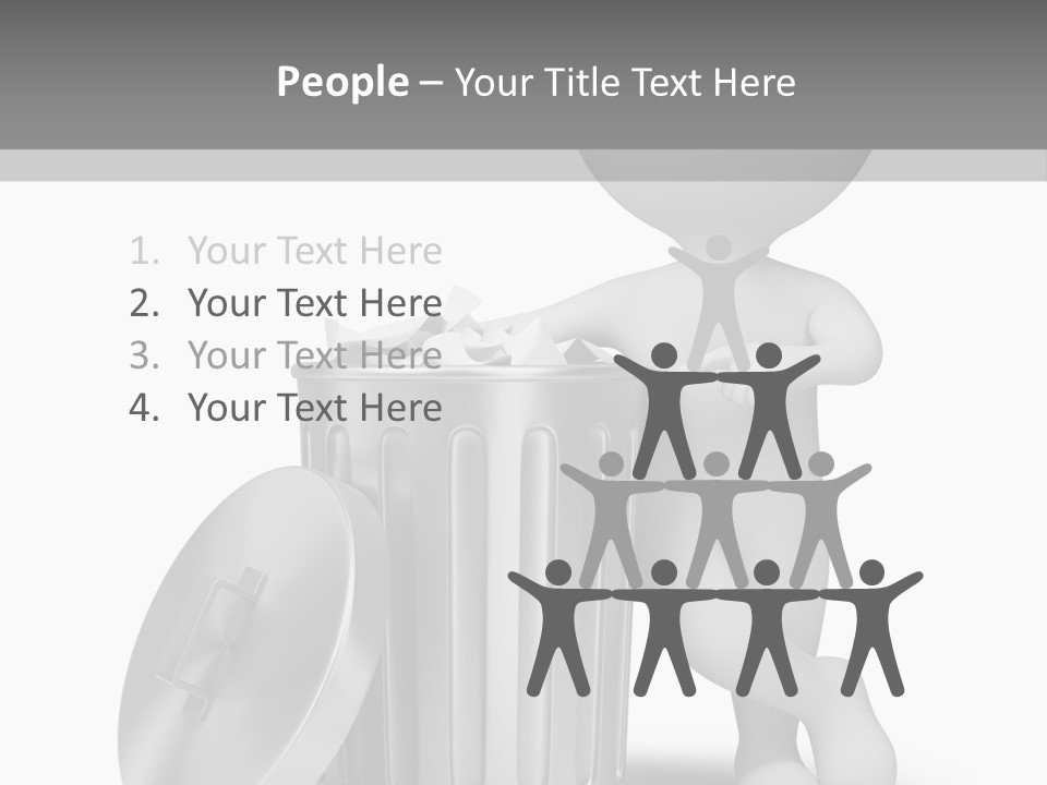 Utilize Garbage Basket PowerPoint Template