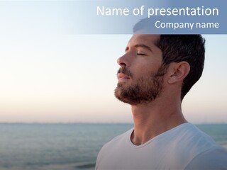 Tranquility Ocean Beach PowerPoint Template