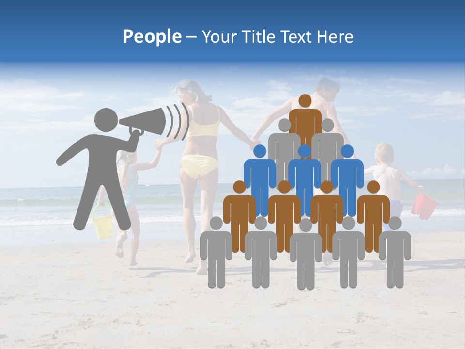 Woman People Man PowerPoint Template