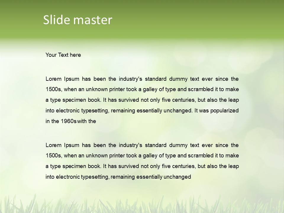Lawn Abstract Leaf PowerPoint Template