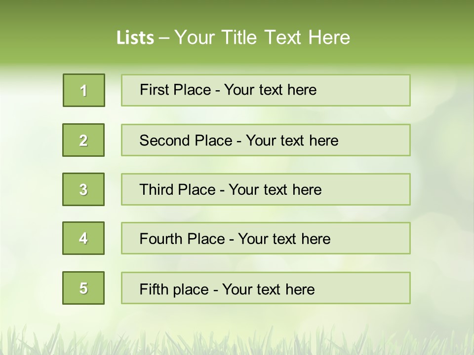 Lawn Abstract Leaf PowerPoint Template