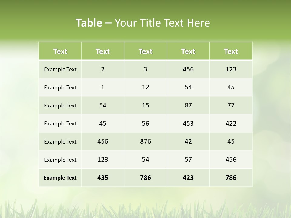 Lawn Abstract Leaf PowerPoint Template
