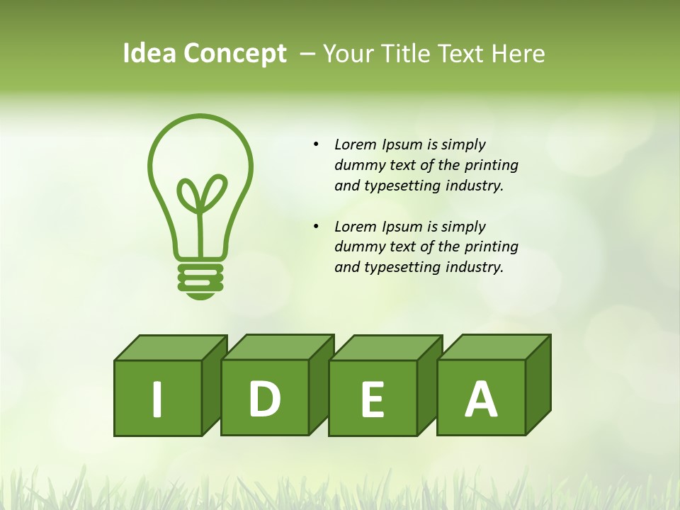 Lawn Abstract Leaf PowerPoint Template