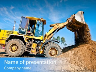 Shovel Earthmoving Heavy Duty PowerPoint Template