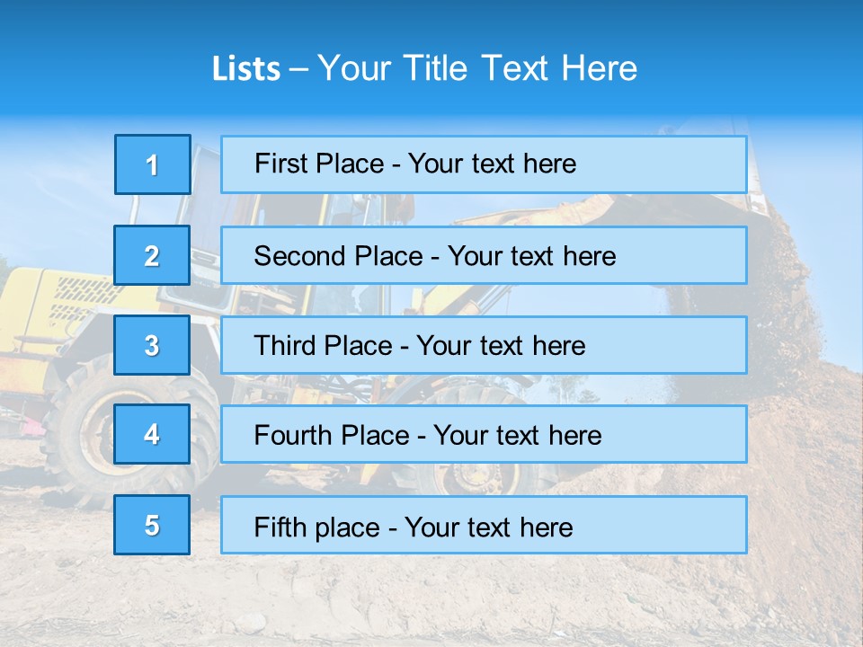 Shovel Earthmoving Heavy Duty PowerPoint Template
