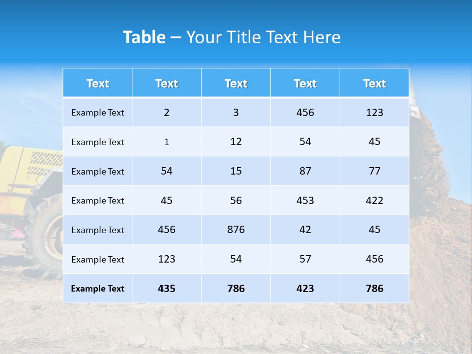 Shovel Earthmoving Heavy Duty PowerPoint Template