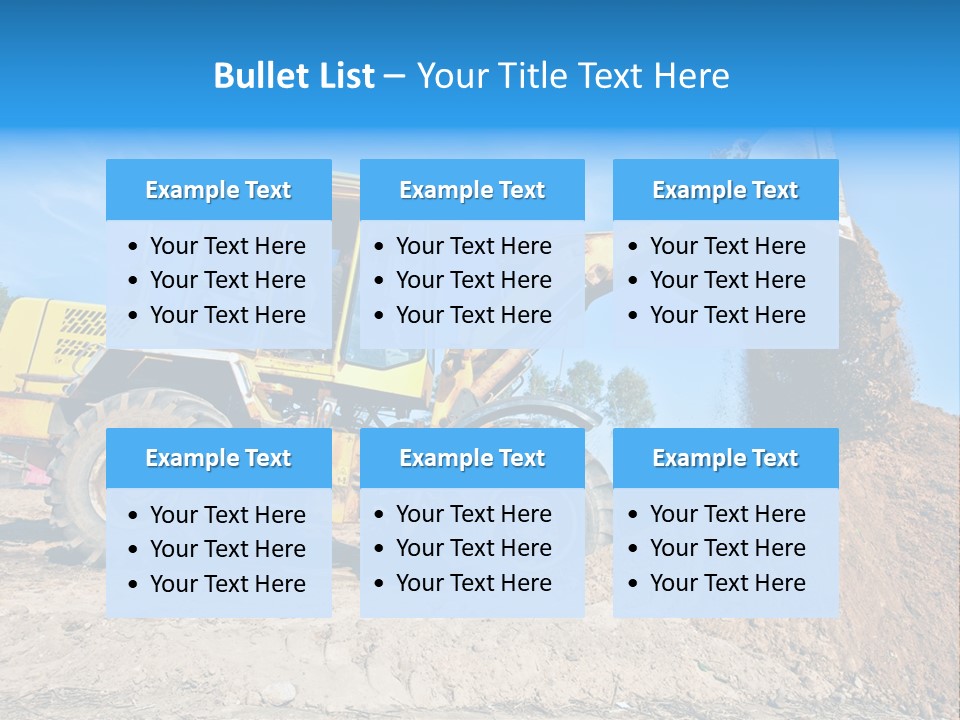 Shovel Earthmoving Heavy Duty PowerPoint Template