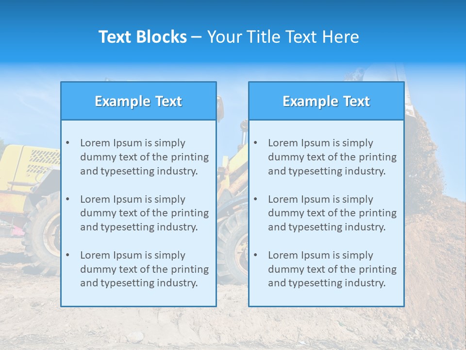 Shovel Earthmoving Heavy Duty PowerPoint Template
