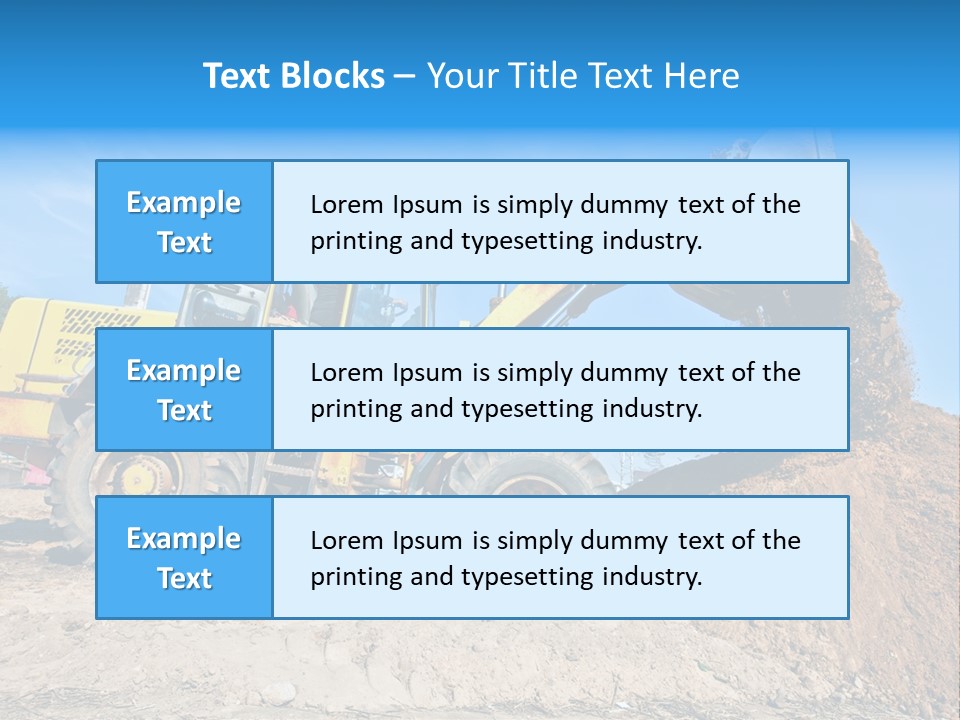 Shovel Earthmoving Heavy Duty PowerPoint Template