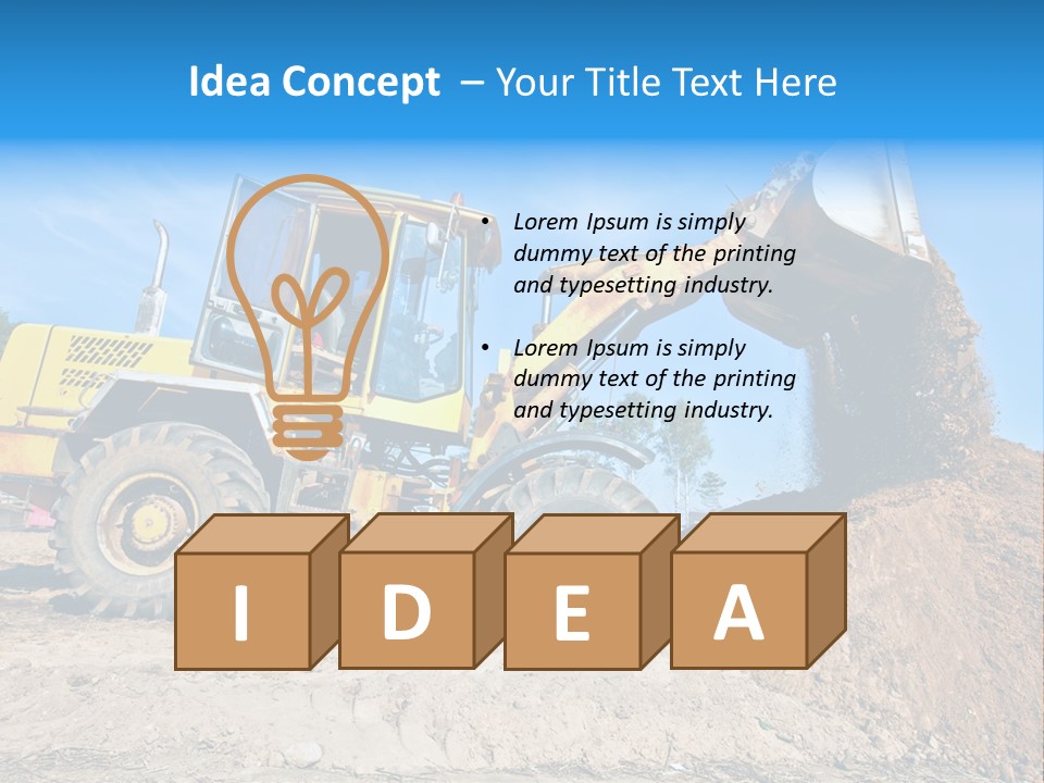 Shovel Earthmoving Heavy Duty PowerPoint Template