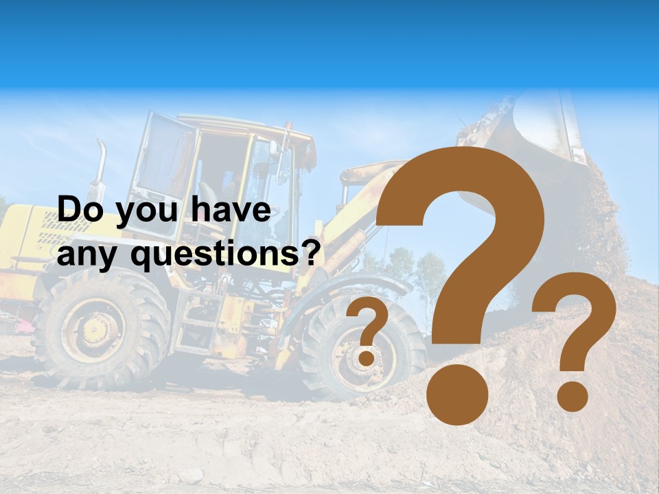 Shovel Earthmoving Heavy Duty PowerPoint Template