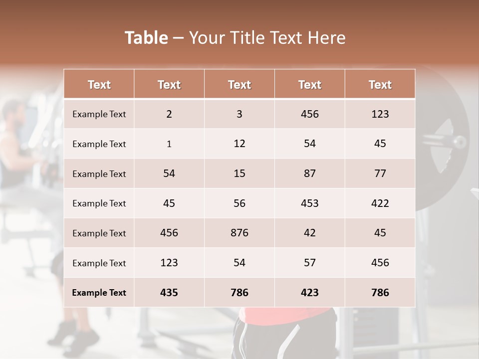 Body Latin Working PowerPoint Template