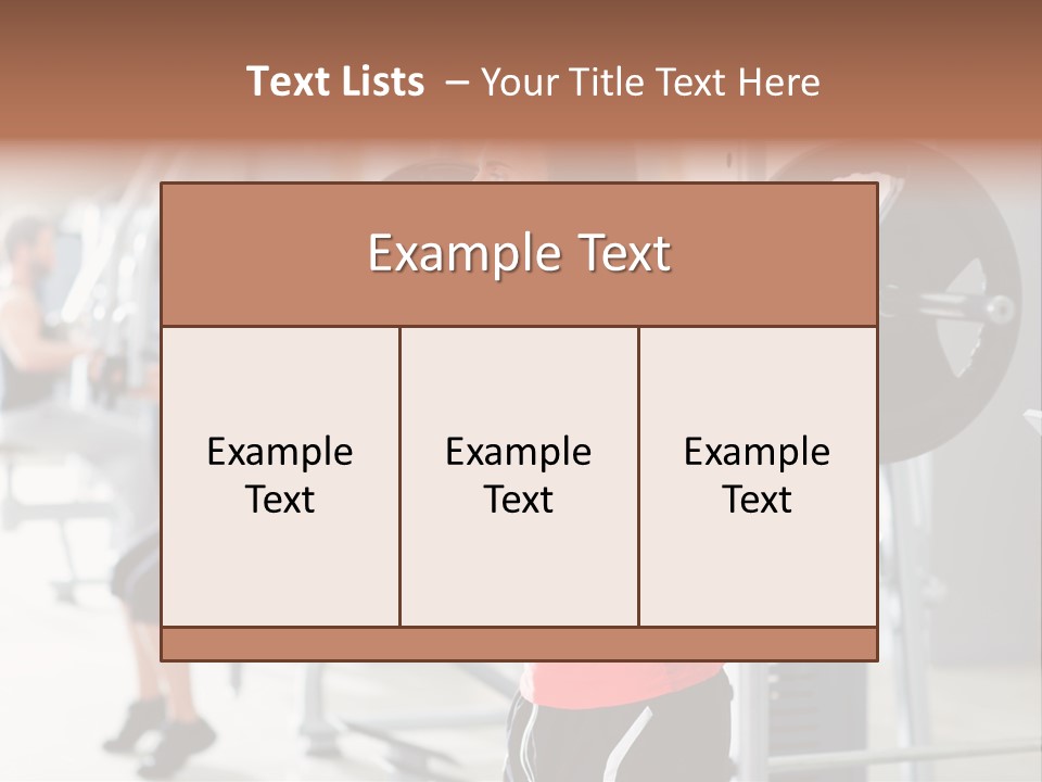 Body Latin Working PowerPoint Template
