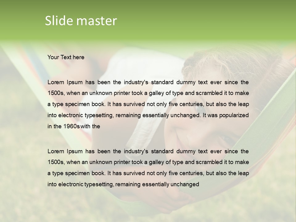 Resort Nature Female PowerPoint Template