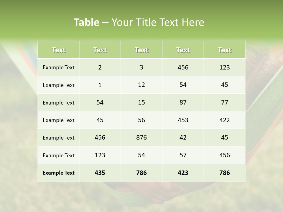 Resort Nature Female PowerPoint Template