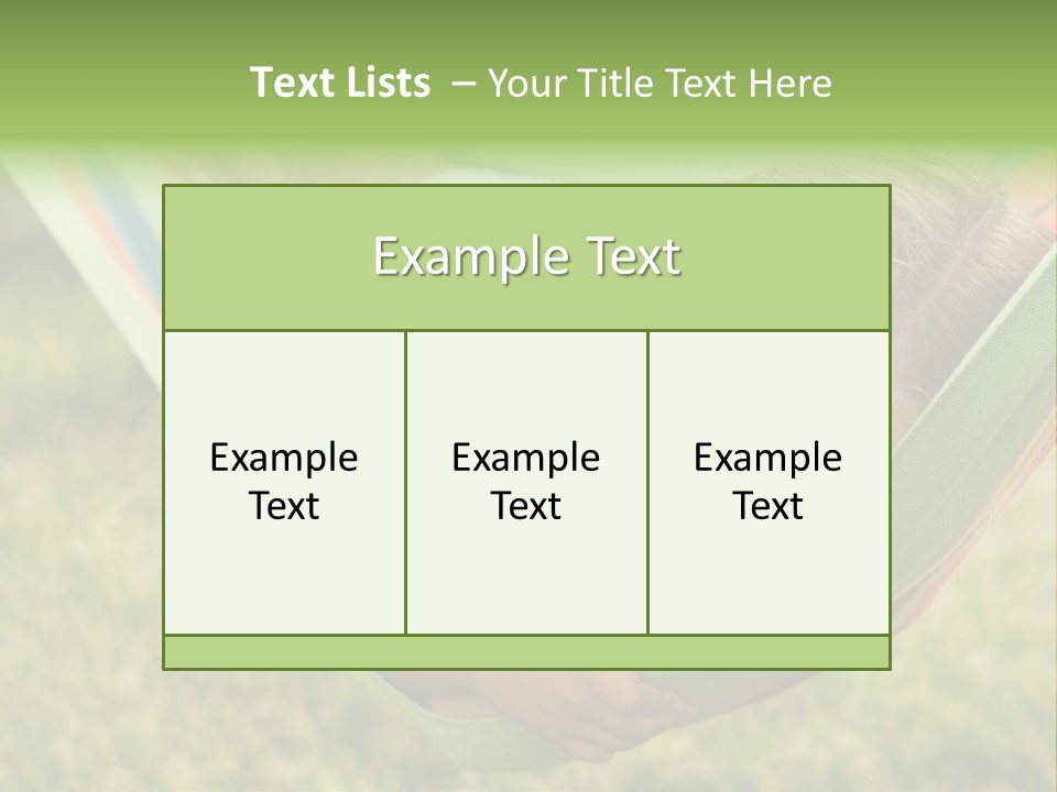 Resort Nature Female PowerPoint Template