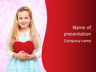 Greeting Blond Love PowerPoint Template