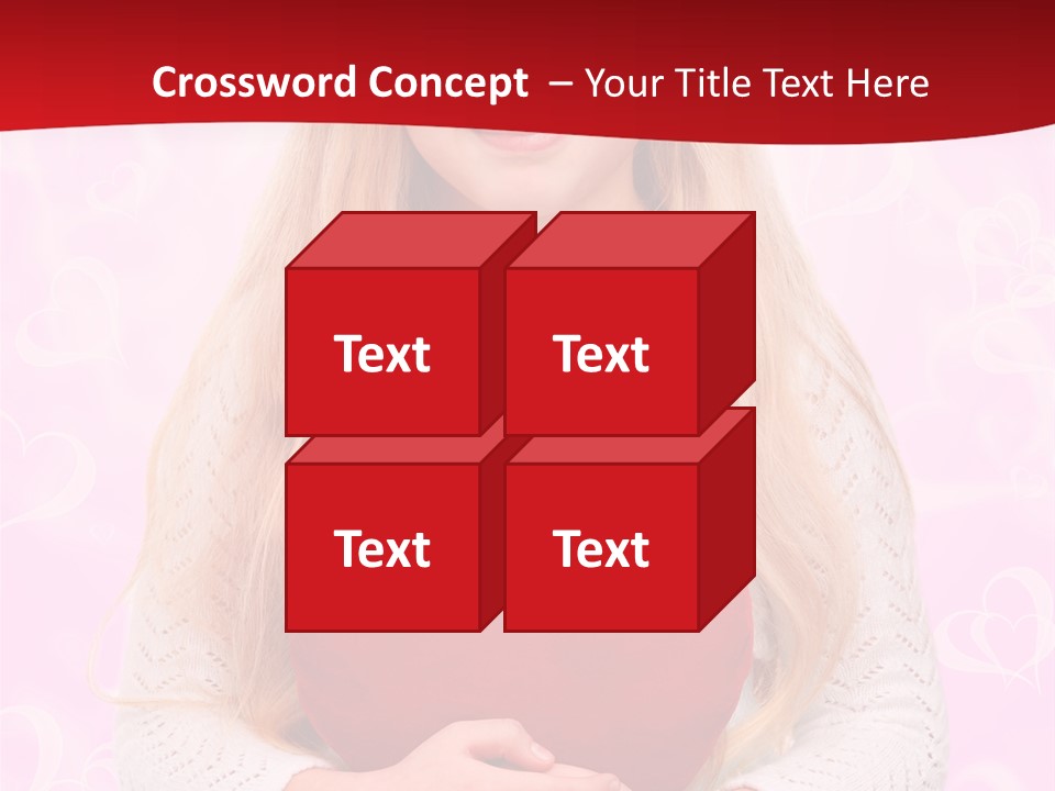 Greeting Blond Love PowerPoint Template