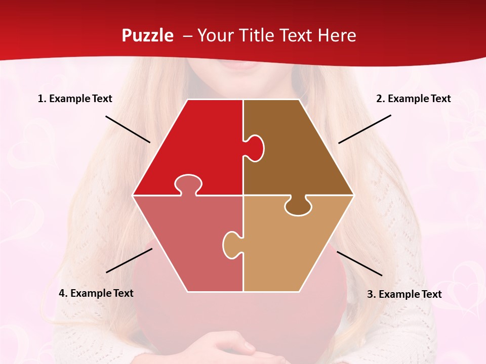 Greeting Blond Love PowerPoint Template