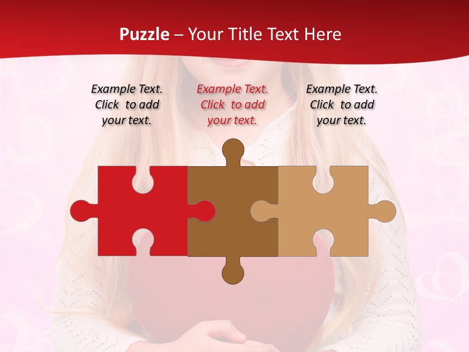 Greeting Blond Love PowerPoint Template