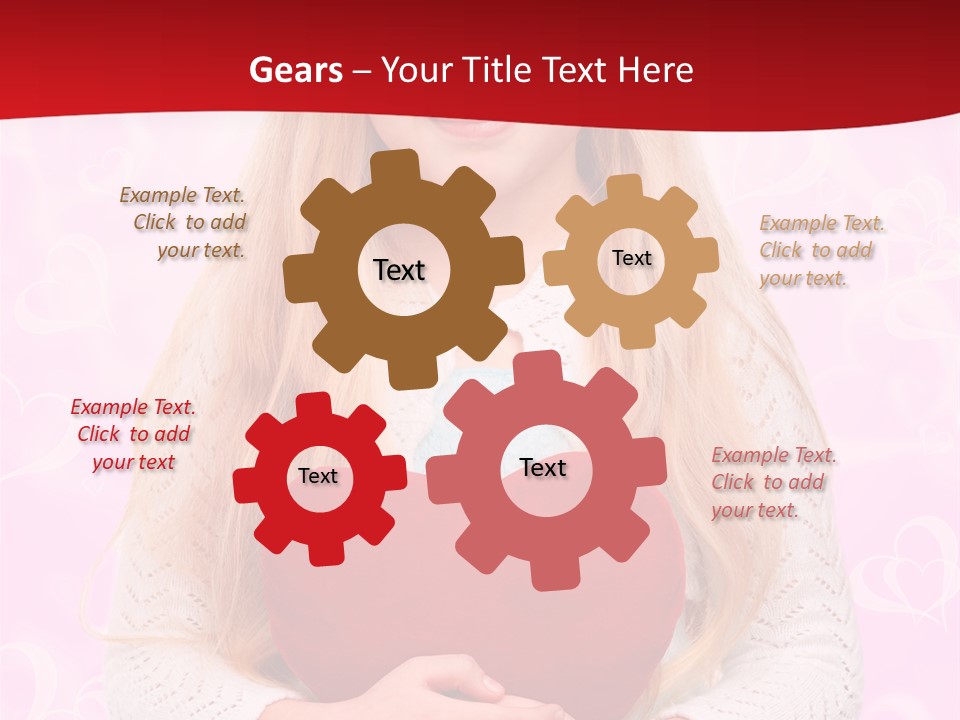 Greeting Blond Love PowerPoint Template