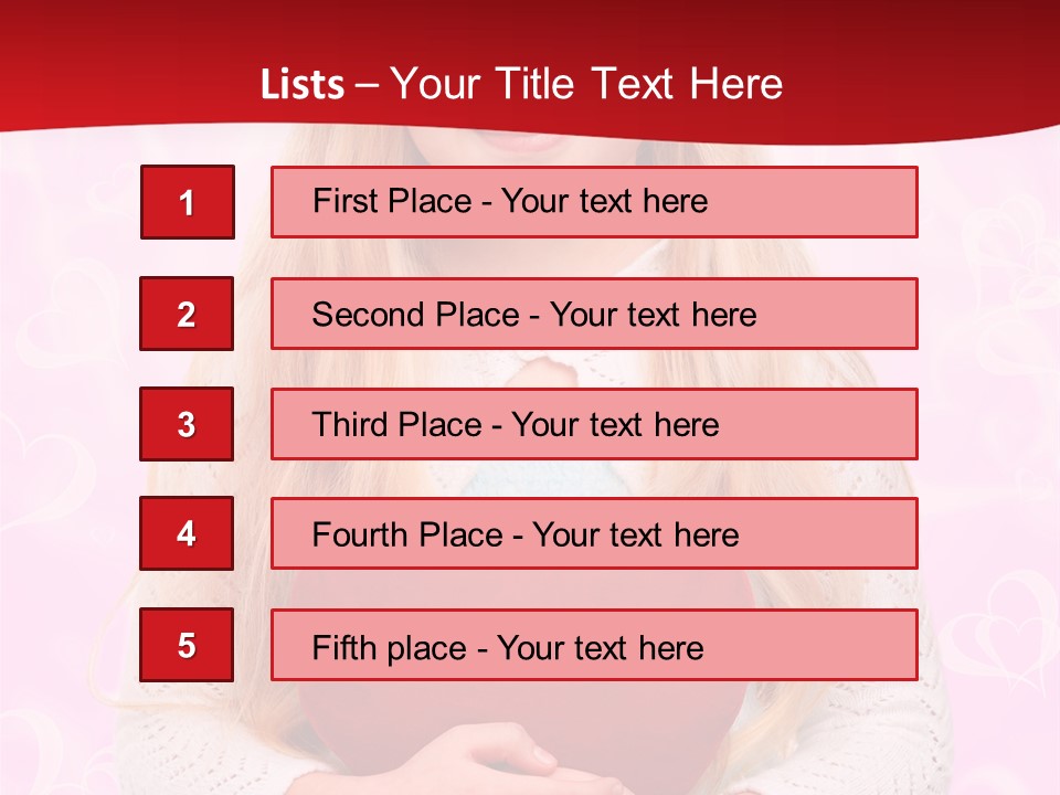 Greeting Blond Love PowerPoint Template