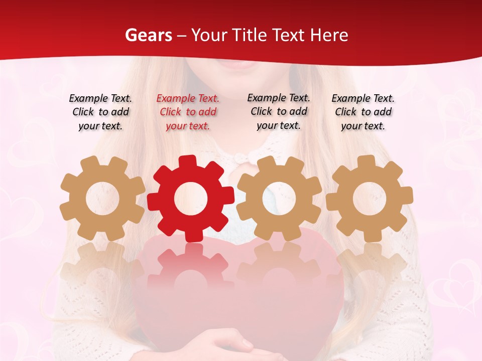 Greeting Blond Love PowerPoint Template