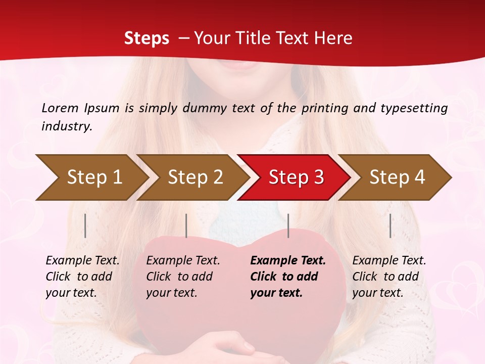 Greeting Blond Love PowerPoint Template