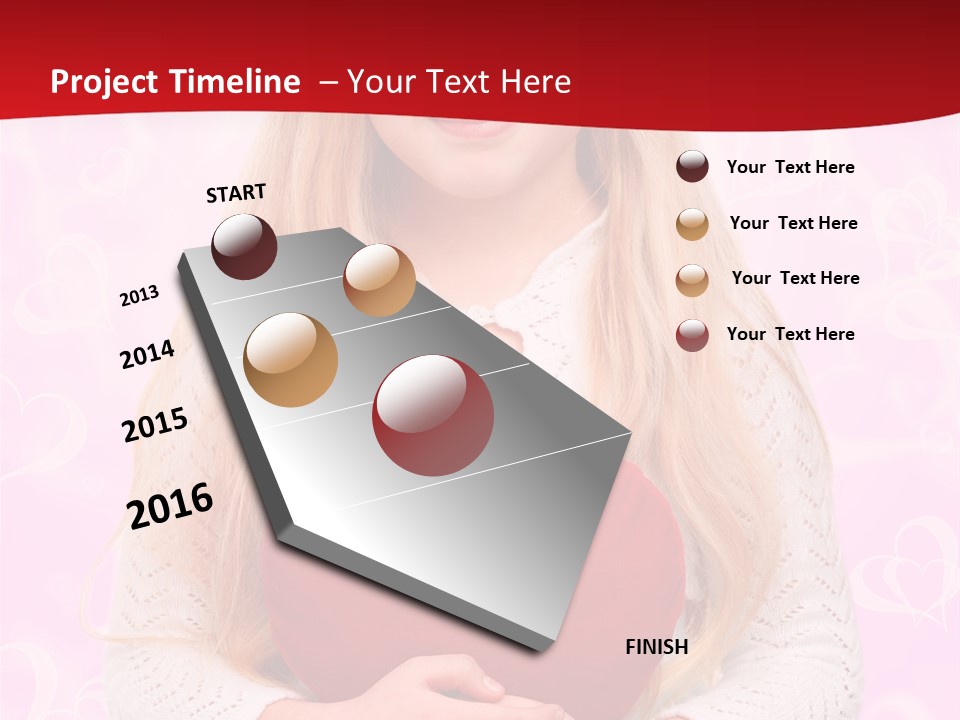 Greeting Blond Love PowerPoint Template
