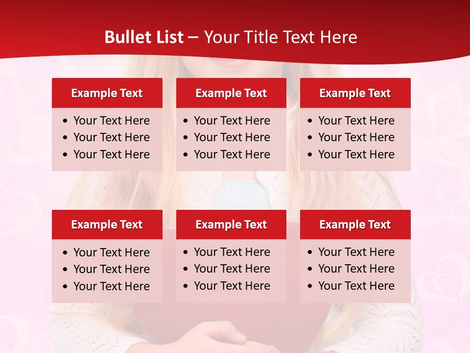 Greeting Blond Love PowerPoint Template