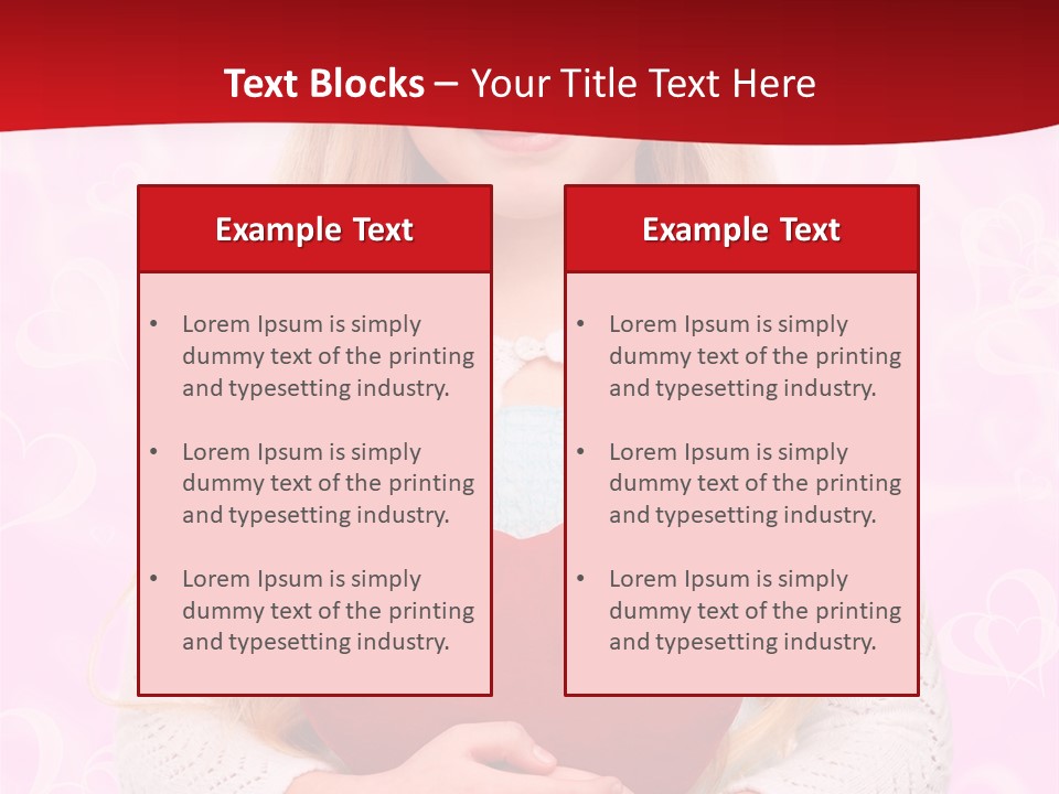 Greeting Blond Love PowerPoint Template