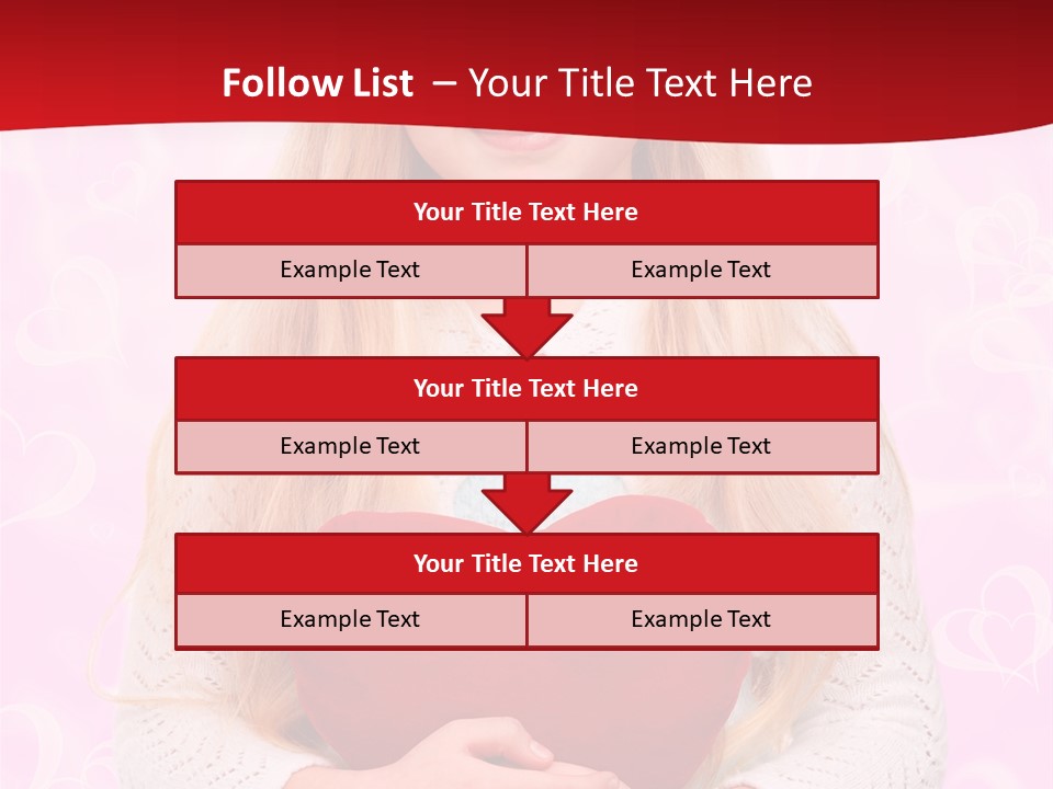 Greeting Blond Love PowerPoint Template