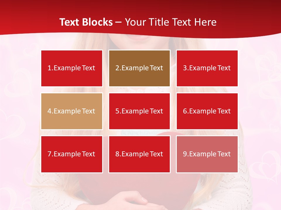 Greeting Blond Love PowerPoint Template