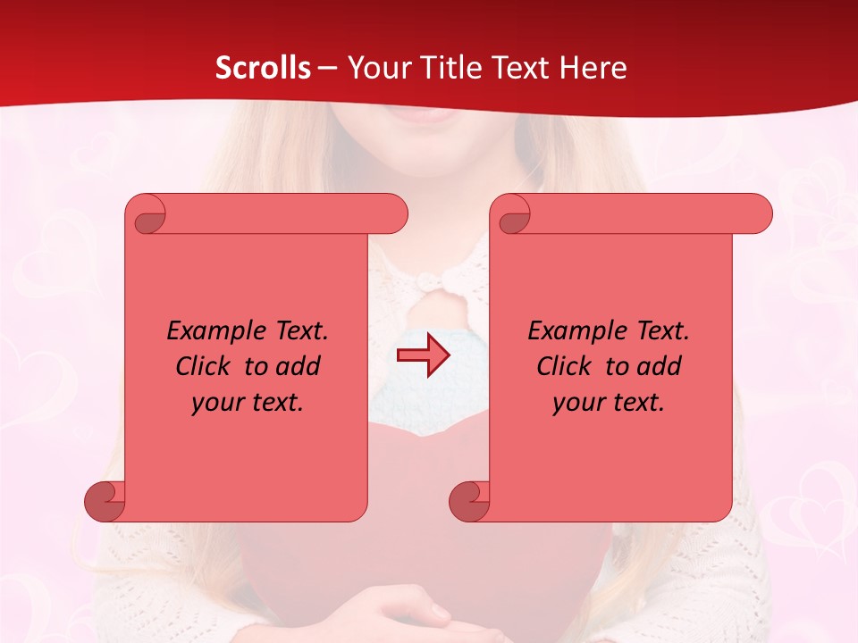 Greeting Blond Love PowerPoint Template