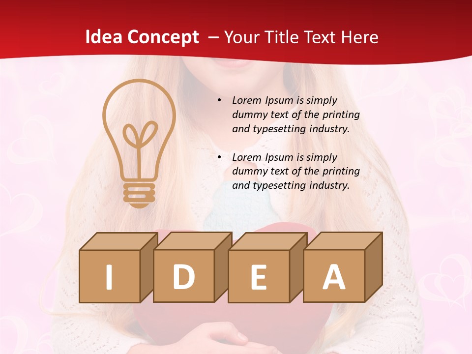 Greeting Blond Love PowerPoint Template