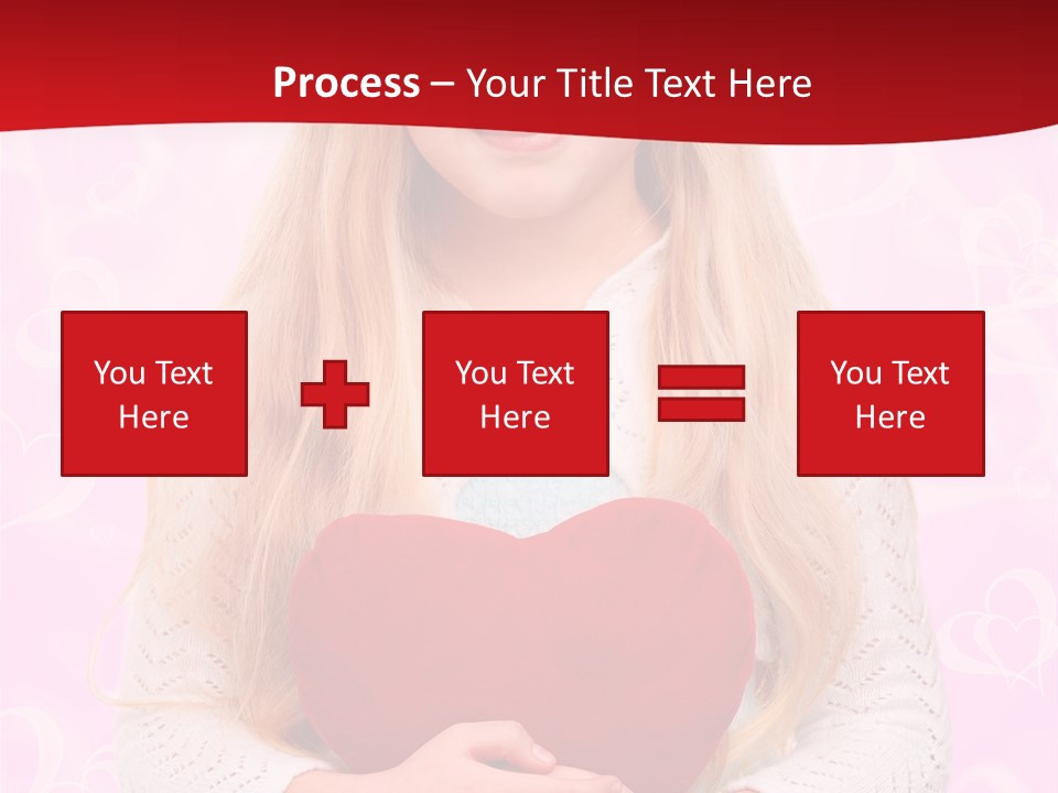 Greeting Blond Love PowerPoint Template