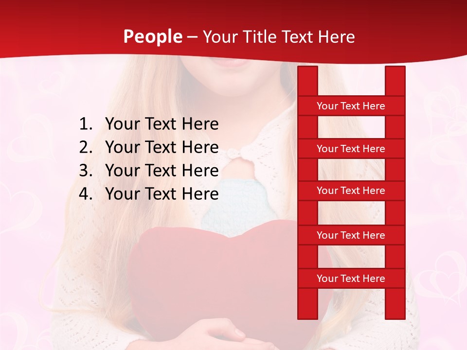 Greeting Blond Love PowerPoint Template