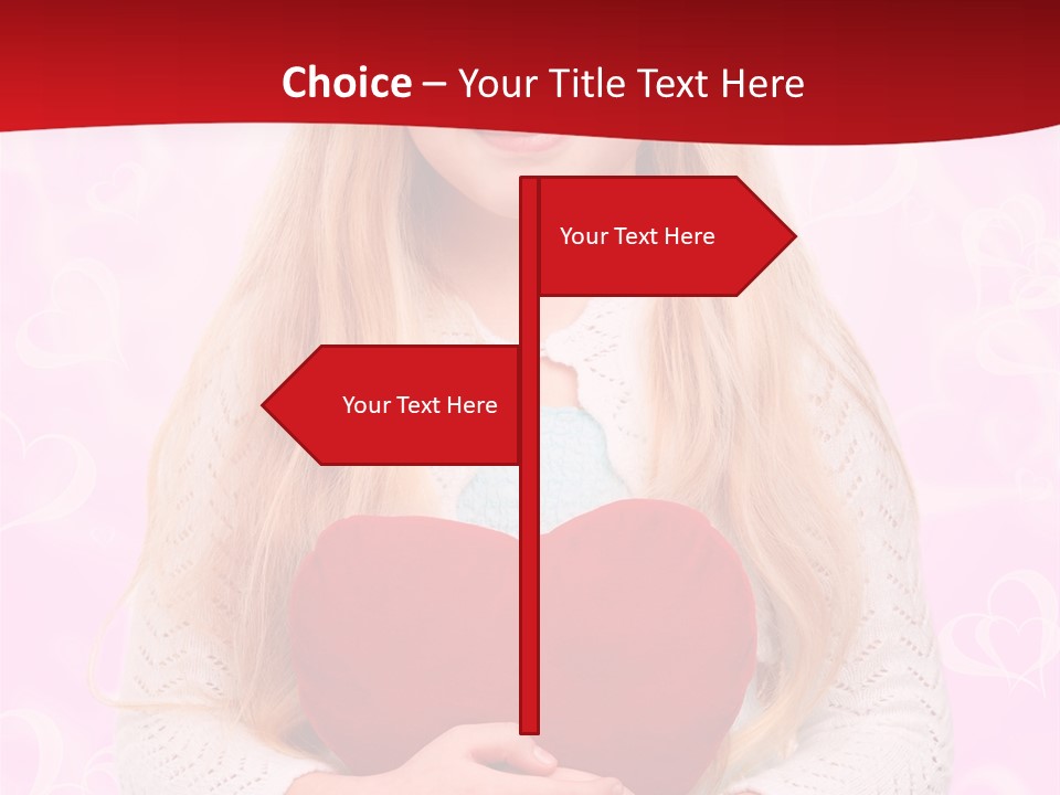 Greeting Blond Love PowerPoint Template