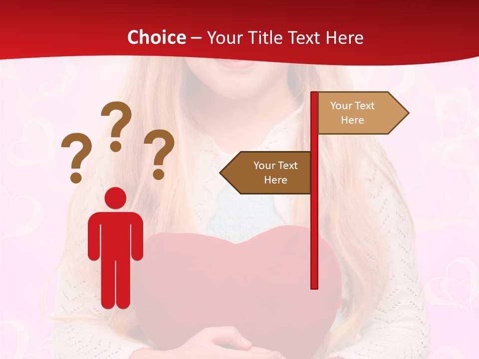 Greeting Blond Love PowerPoint Template