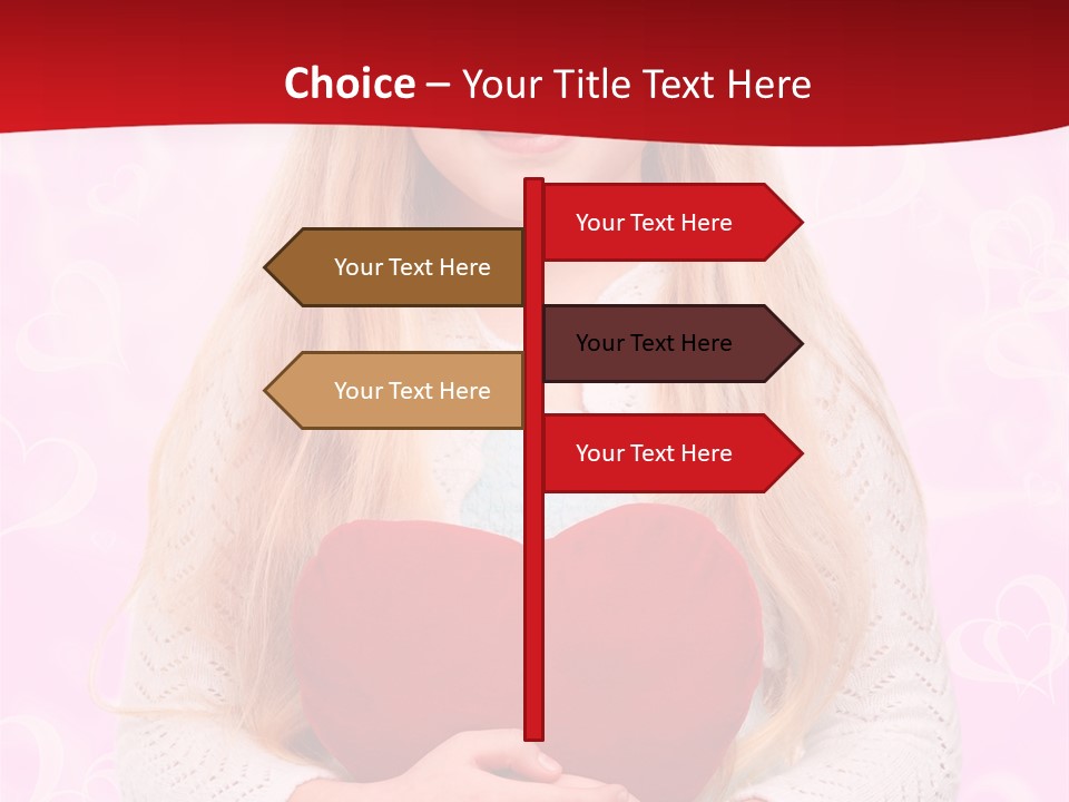 Greeting Blond Love PowerPoint Template