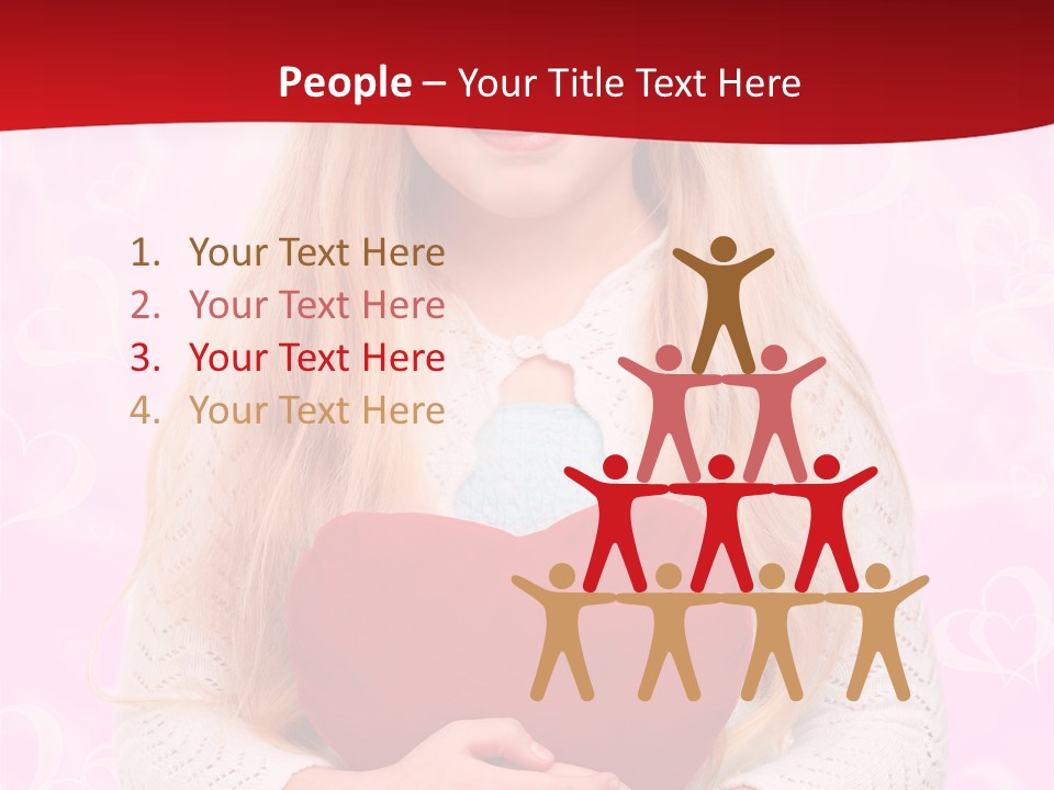 Greeting Blond Love PowerPoint Template