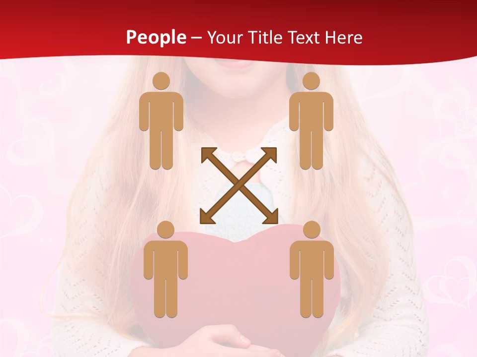 Greeting Blond Love PowerPoint Template