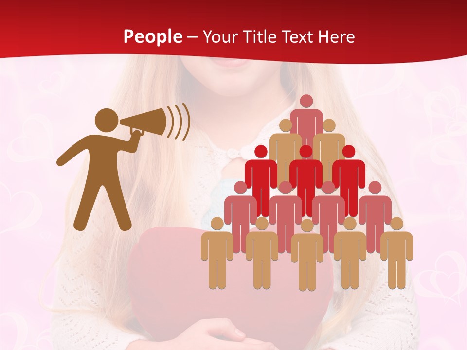 Greeting Blond Love PowerPoint Template