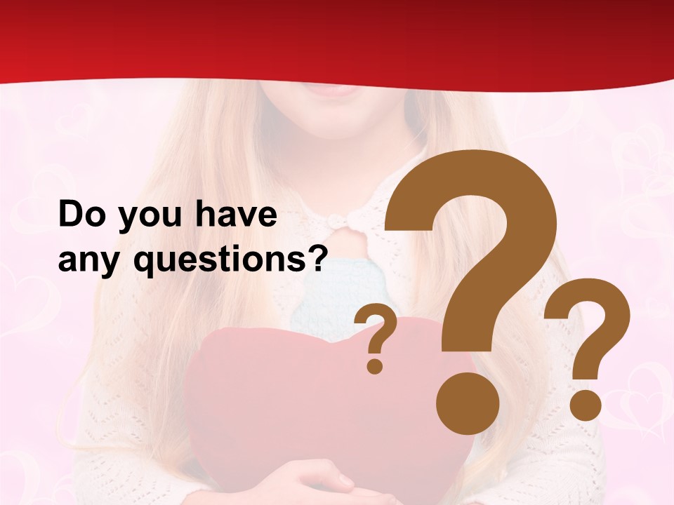 Greeting Blond Love PowerPoint Template