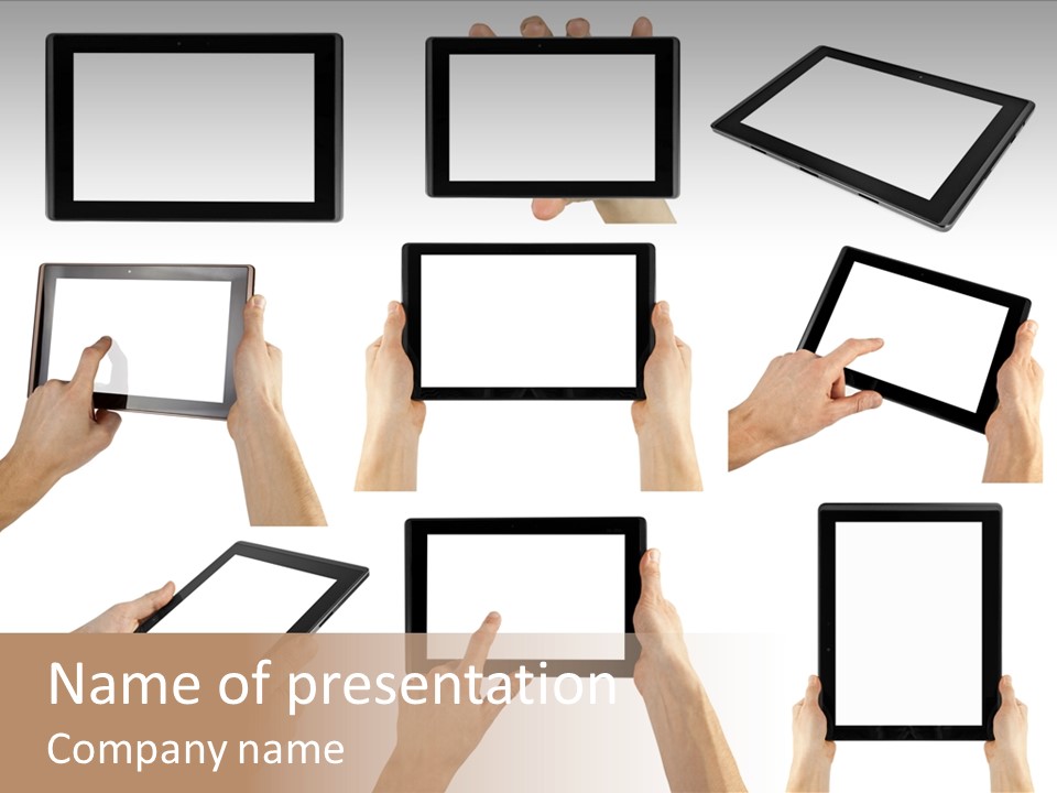 Business Hand Display PowerPoint Template